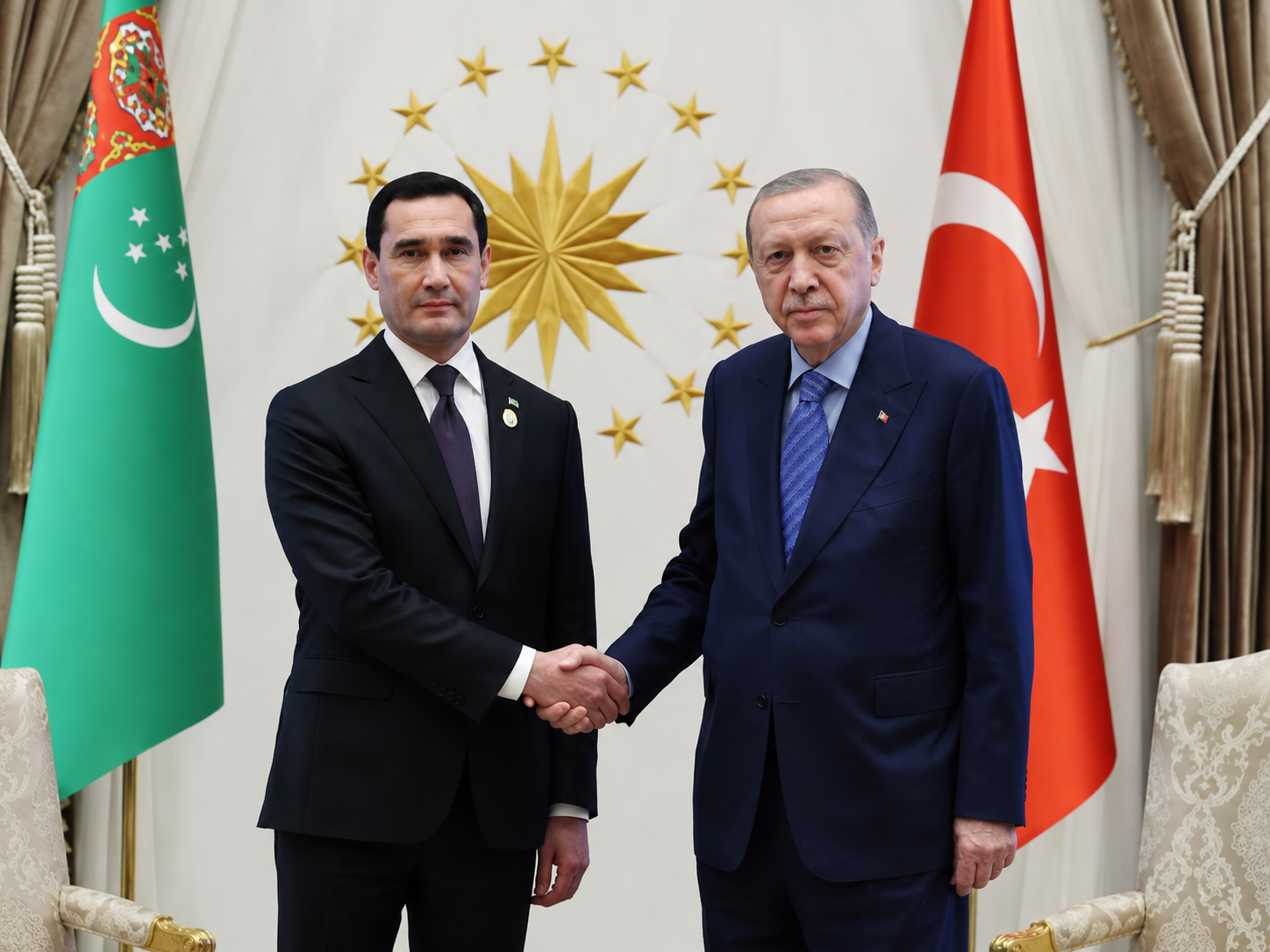 Erdoğan, Türkmenistan lideri Berdimuhammedov ile görüştü