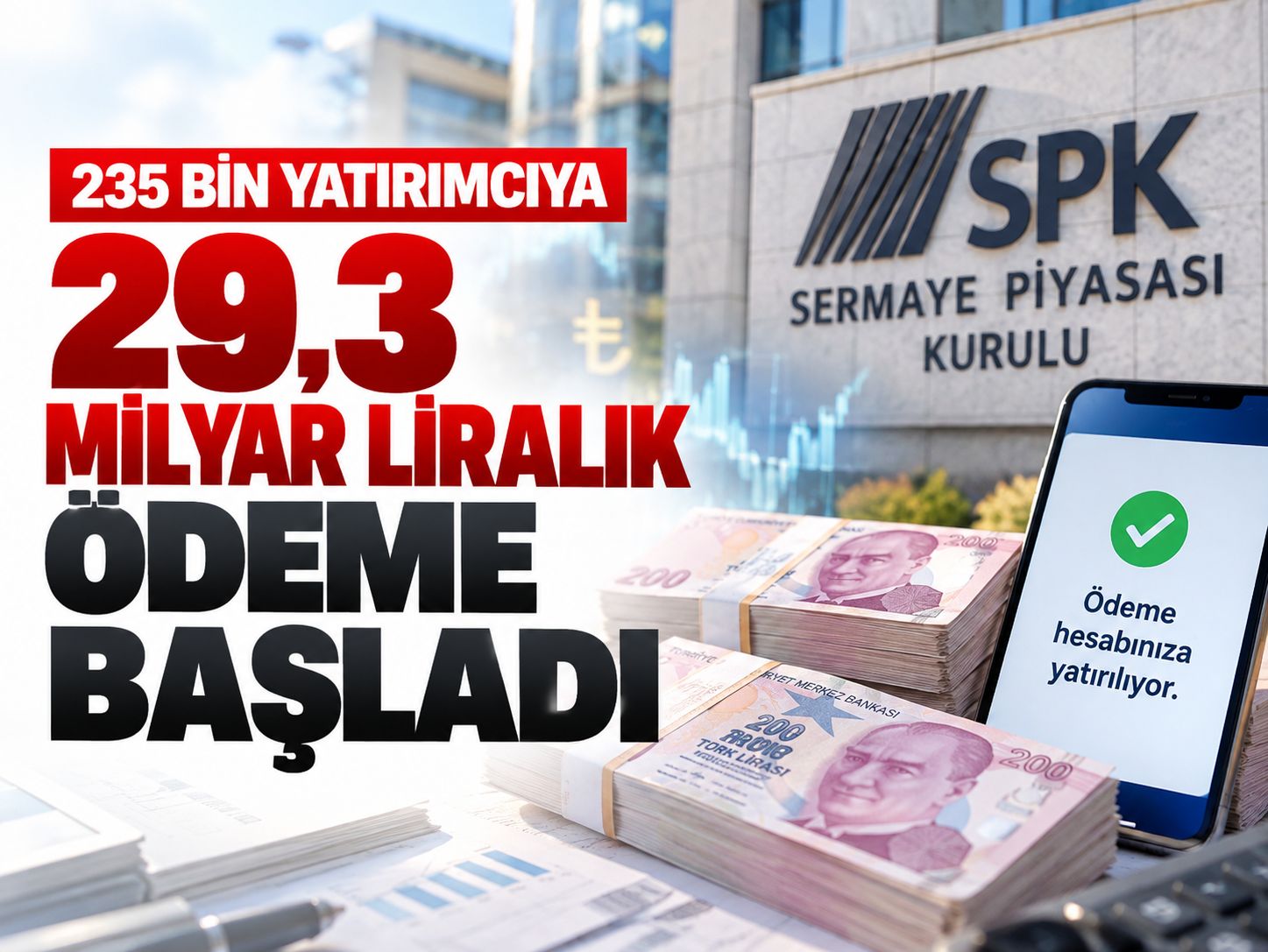 235 bin yatırımcıya 29,3 milyar liralık ödeme başladı