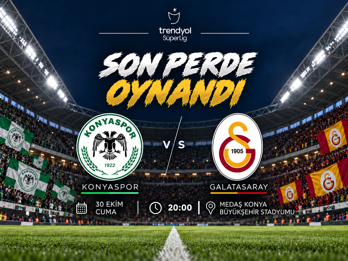 Galatasaray, Konyaspor'u 4 golle mağlup etti!