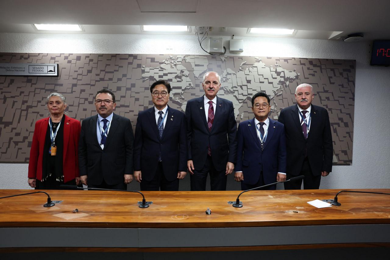 TBMM Başkanı Kurtulmuş, Güney Kore Ulusal Meclis Başkanı Woo ile görüştü