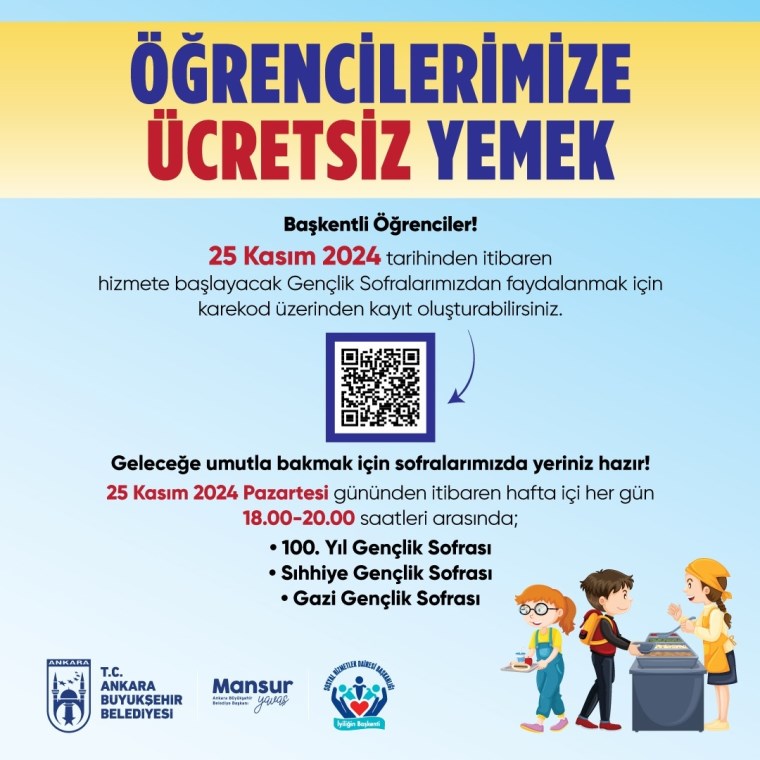 Mansur Yavaş duyurdu: Öğrencilere ücretsiz yemek uygulaması