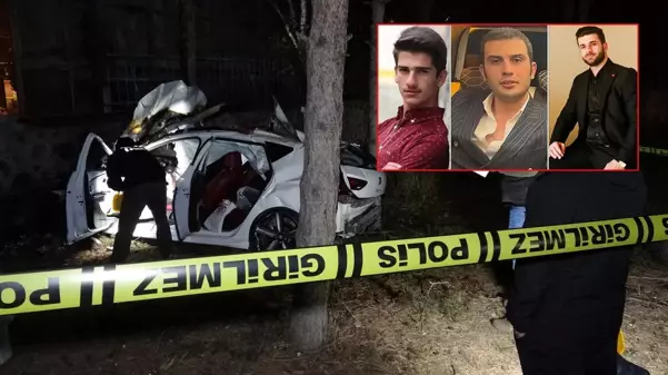 Erzurum'da refüje çarpan otomobil, hastane bahçesine düşüp alev aldı! 3 kişi öldü