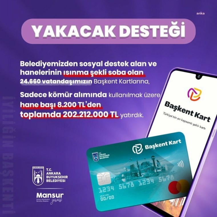 Mansur Yavaş'tan 'yakacak desteği' açıklaması