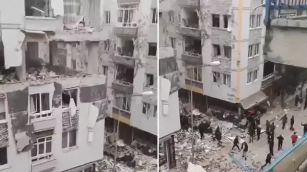 Çorum'daki doğal gaz patlamasından ilk görüntüler